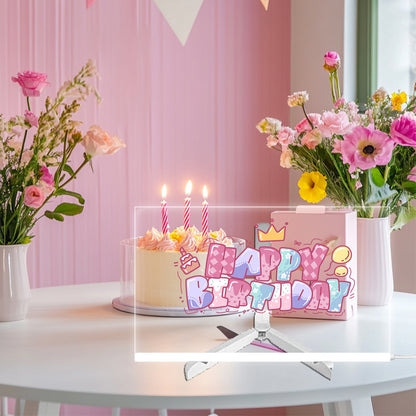 LED Acrylic Dry Erase Board11.8 x7.9 - Light-Up Desktop Message Board with Stand &12 Color Markers - Rewritable Glow Memo for Office, Home, Kids - Night Light Function & Easy Clean Surface