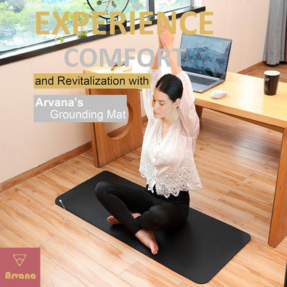 Grounding Mat 39.4"x11.8" - Large Earthing Pad for Stress Relief & Inflammation Reduction, Earth Therapy for Work, Relaxation & Sleep, Anti-Static Waterproof Grounding Sheet for Bed & Desk